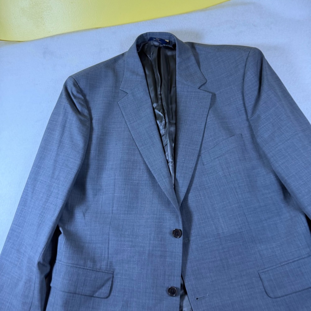 Brooks Brothers 346 Mens Grey Wool Stretch 2 Button Blazer Jacket 46 RG 05361027
